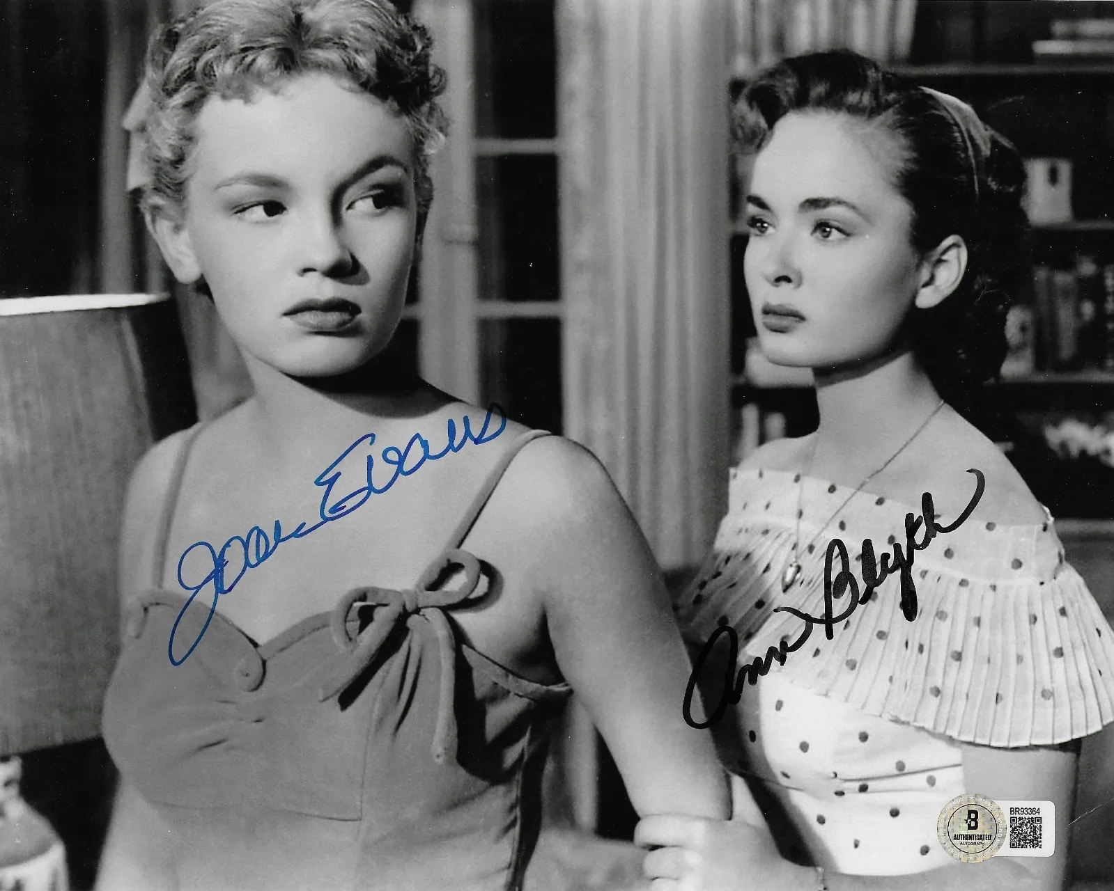 Ann Blyth & Joan Evans — Ann Blyth Joan Evans Signed 8x10 Photo Autographed BAS Our Very Own