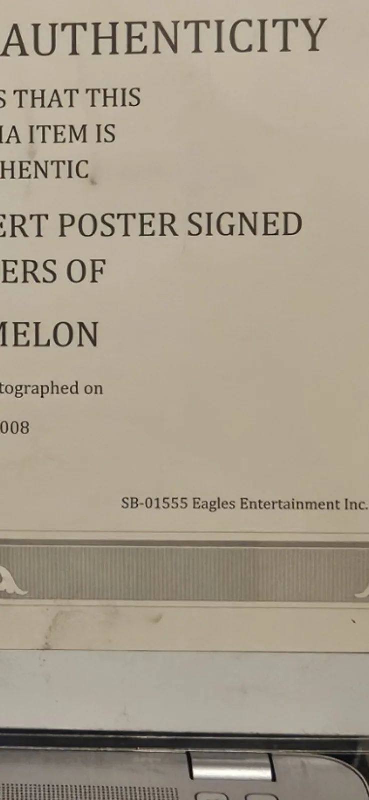 Blind Melon Signed 11x17 Concert Poster 5 Members. COA! Shannon Hoon Didn't Sign, изображение 5