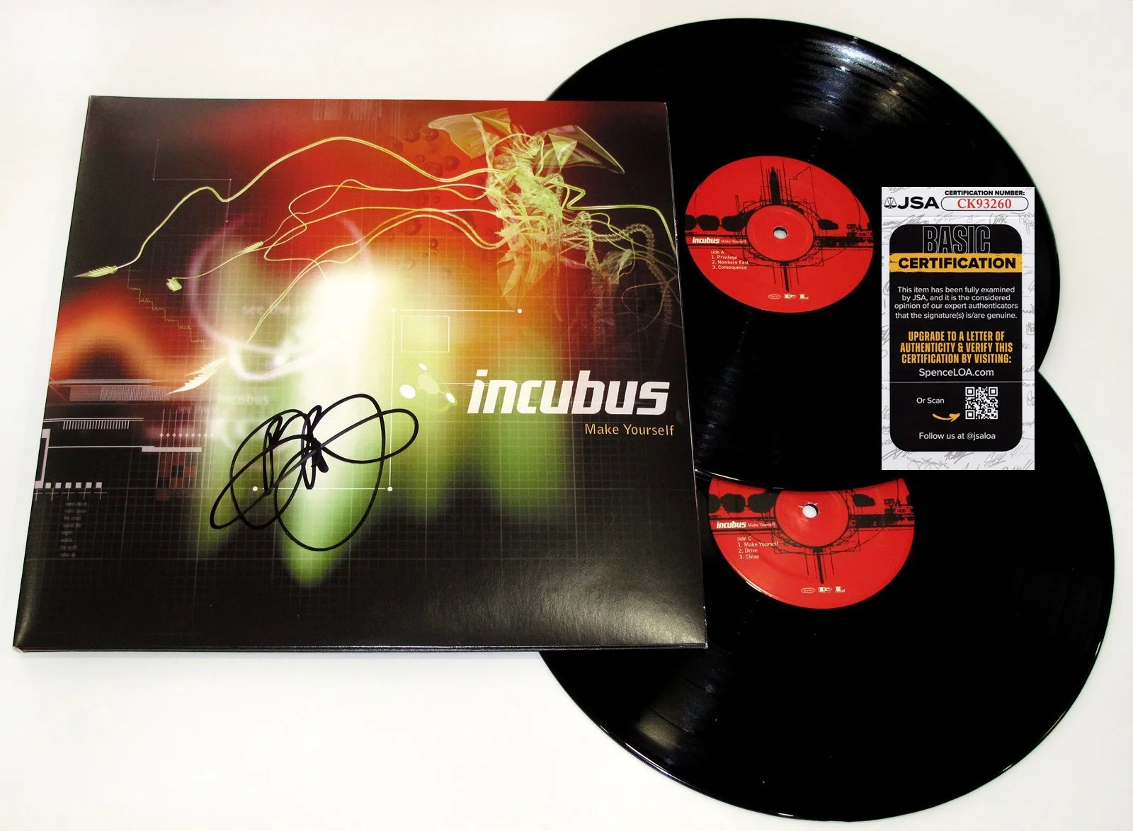 Brandon Boyd - Incubus — Brandon Boyd signed INCUBUS "MAKE YOURSELF" Vinyl Album EXCT PROOF Drive JSA COA, изображение 5