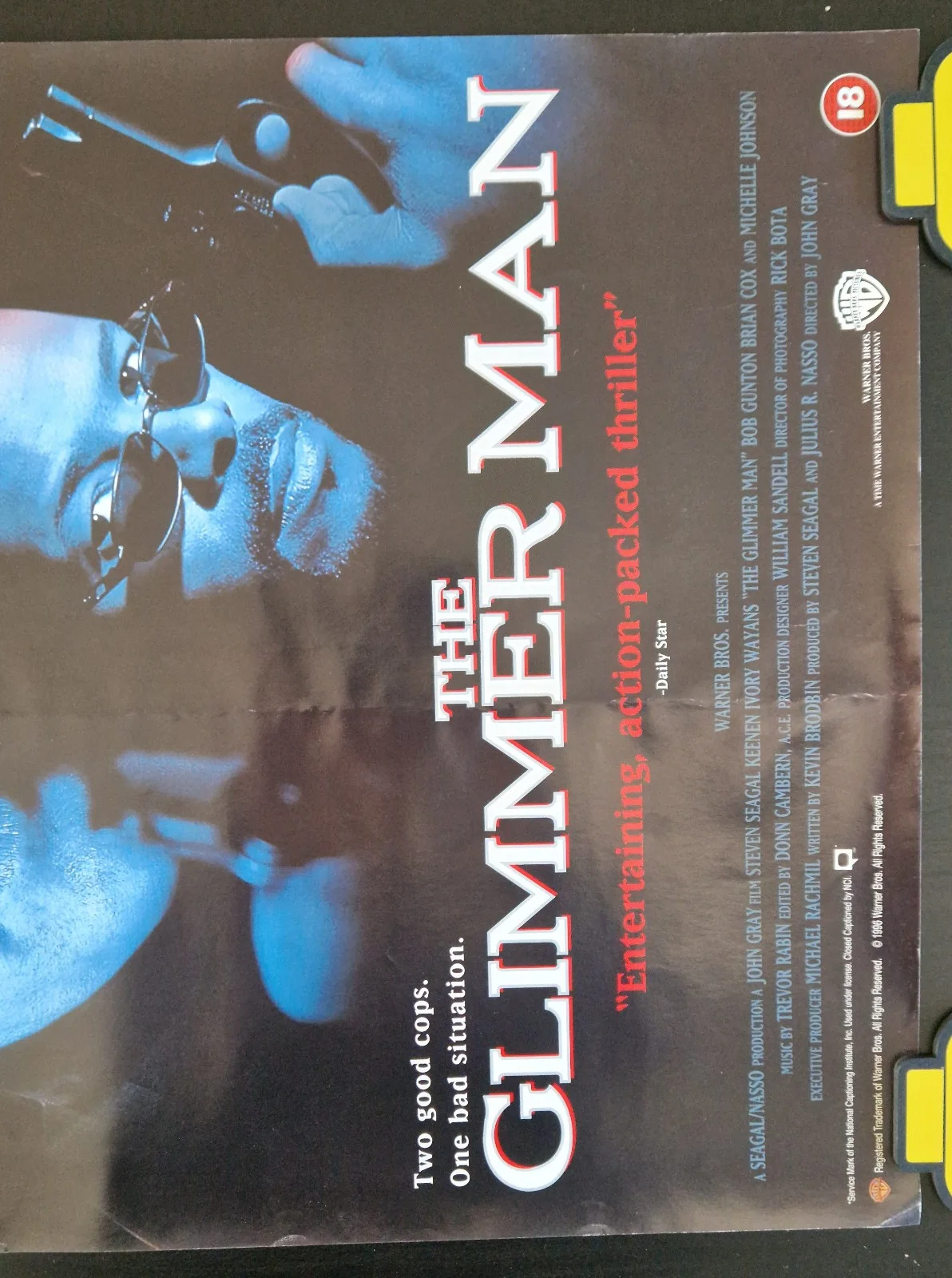 The Glimmer Man 1996 VHS Video Store Promo Poster – A2, изображение 3