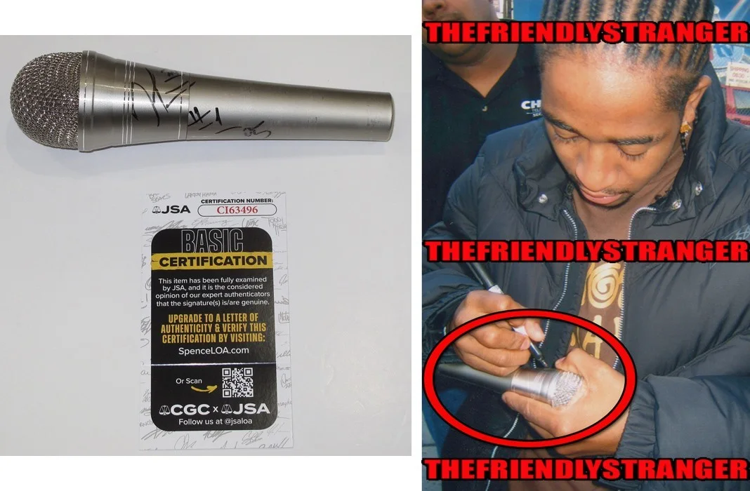 OMARION — Omarion Grandberry B2K signed Microphone EXACT PROOF Bump Bump Bump JSA COA Rare