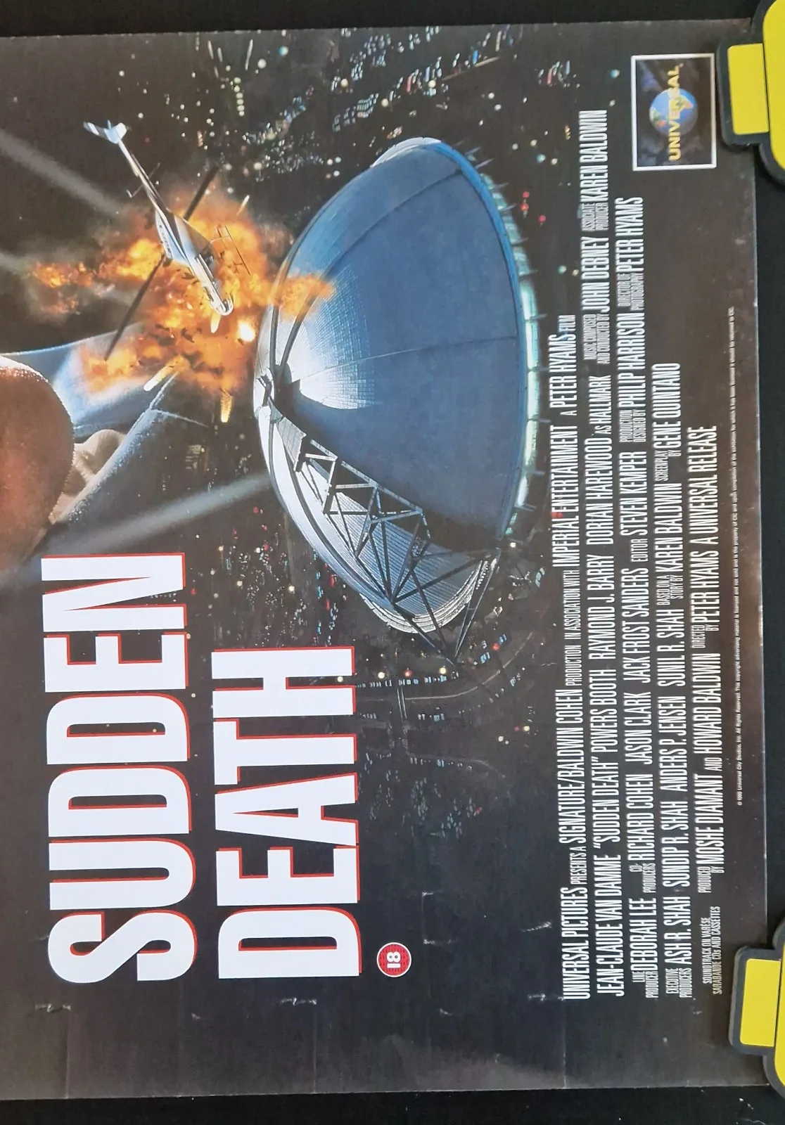 Sudden Death 1995 VHS Video Store Promo Poster – A2, image 3