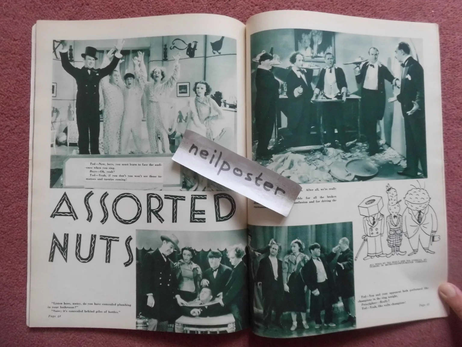 FILM FUN (1933) US mag ENOCH BOLLES COVER, THREE STOOGES, 'fine minus (5.5), изображение 2