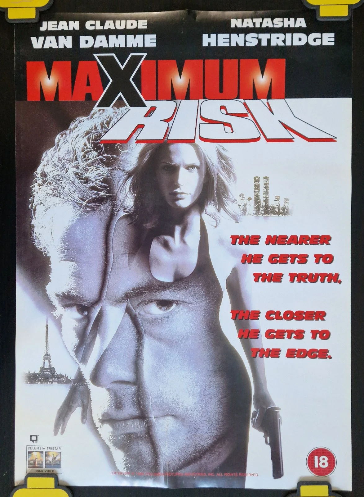 Maximum Risk 1996 Dual Side VHS Video Store Promo Poster – A2, image 4