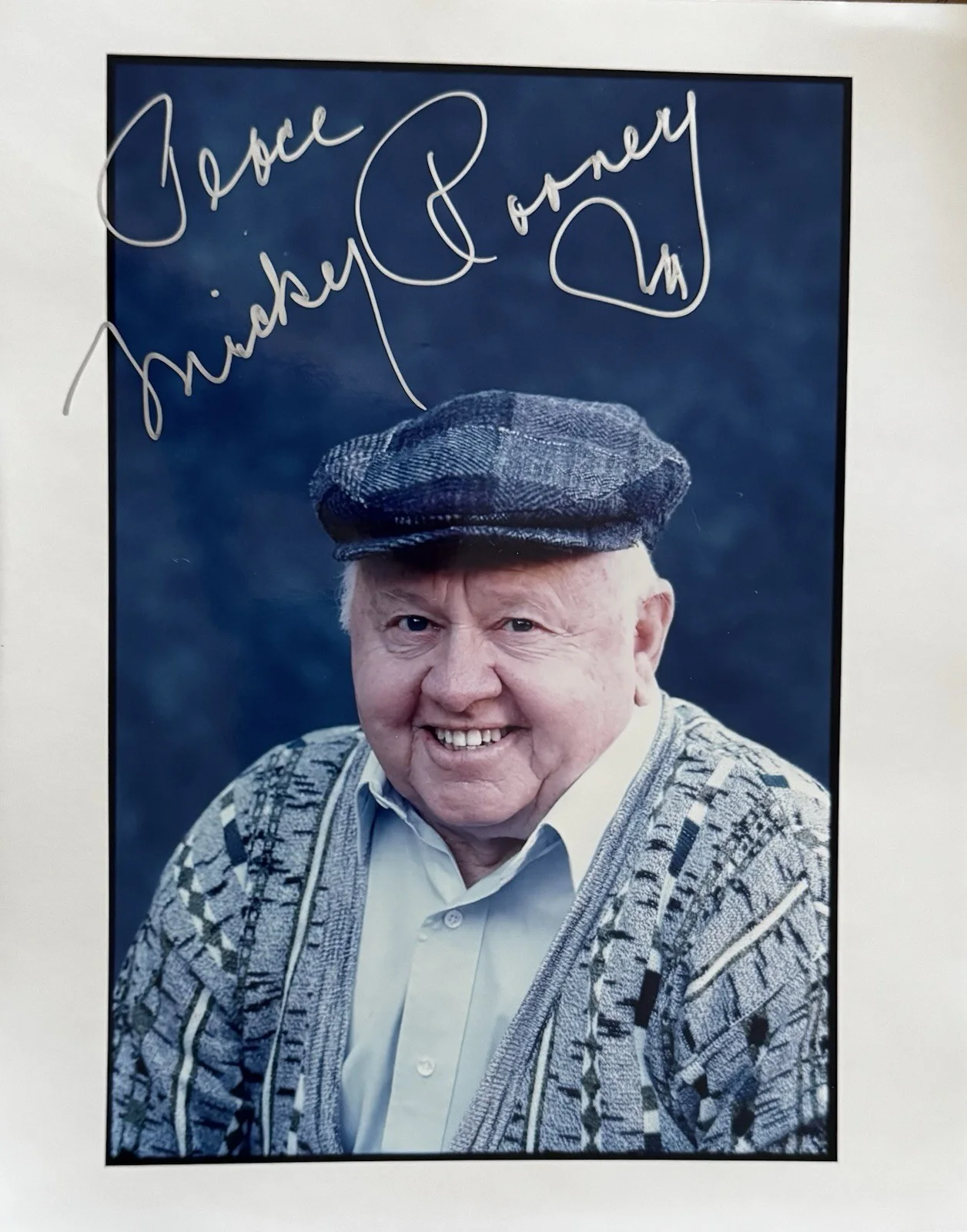 Mickey Rooney — Mickey Rooney Signed 8 X 10 Photo Famous Child Star COA Boystown National Velvet