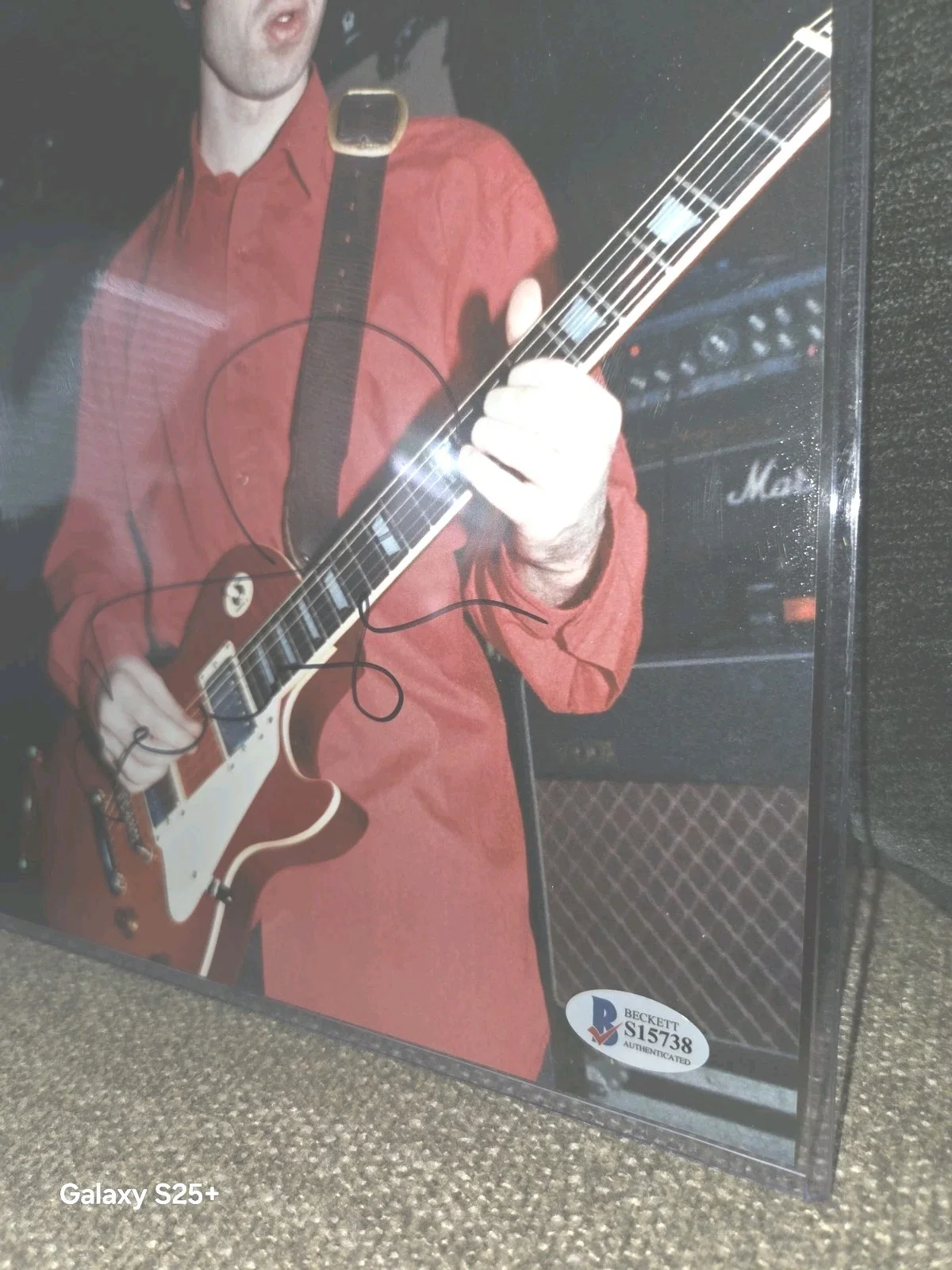 Oasis Signed Noel Gallagher 8x10 Photo Beckett Bas Toploader Whats The Story, image 4