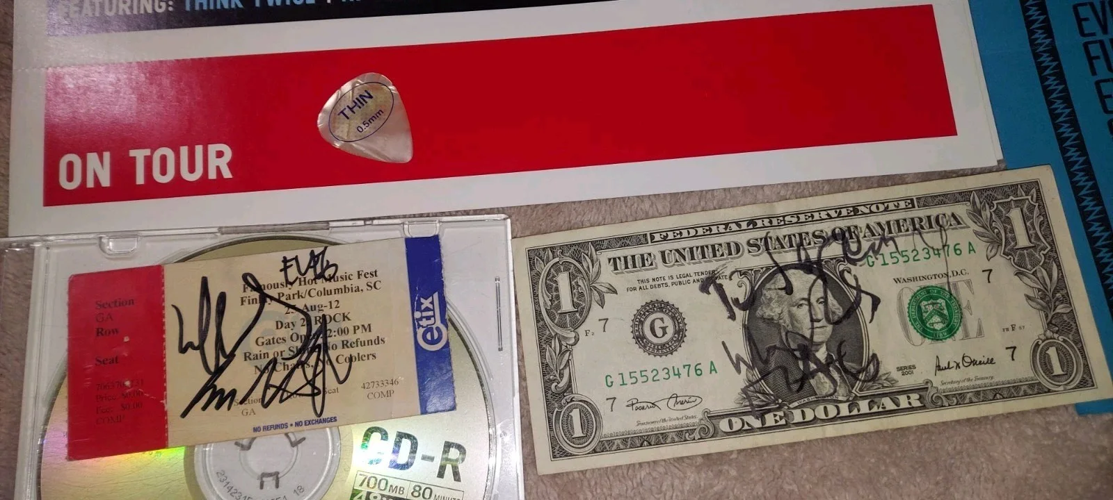 Eve 6 Lifetime Collection Lot Autographed Ticket Stub Poster Pix HAND SIGNED $, изображение 2