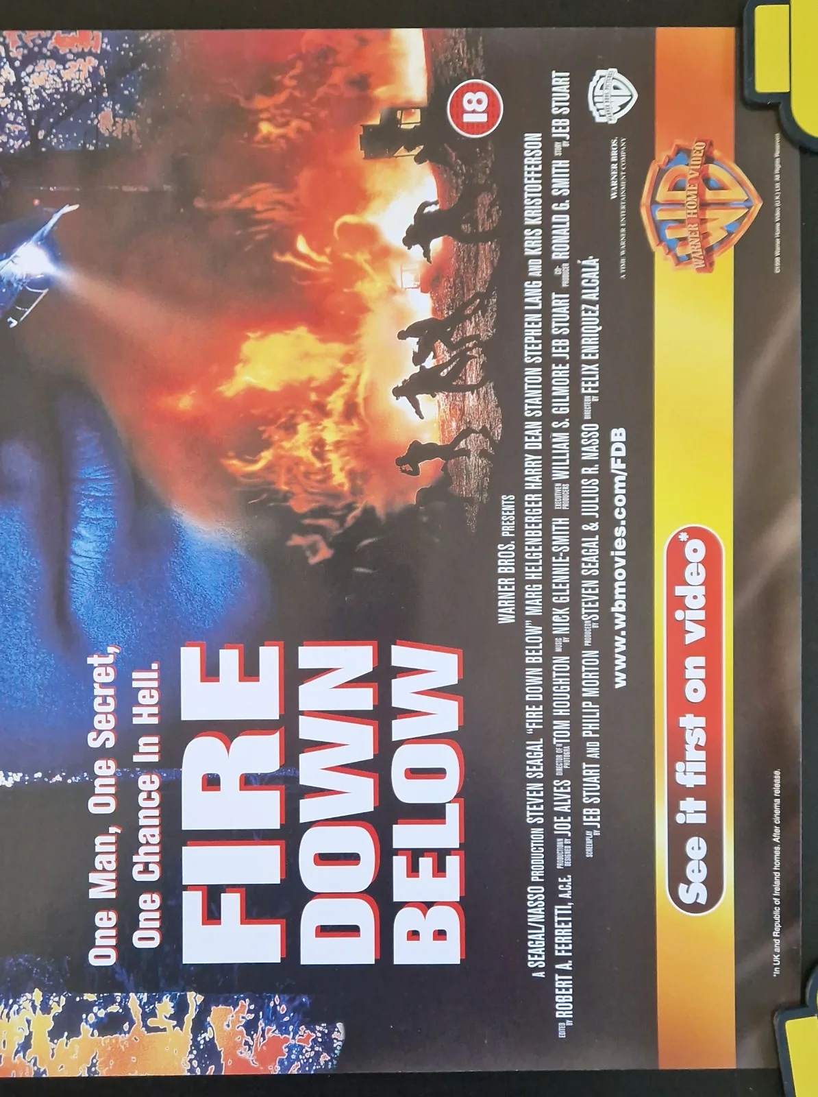 Fire Down Below 1997 VHS Video Store Promo Poster – A2, image 3