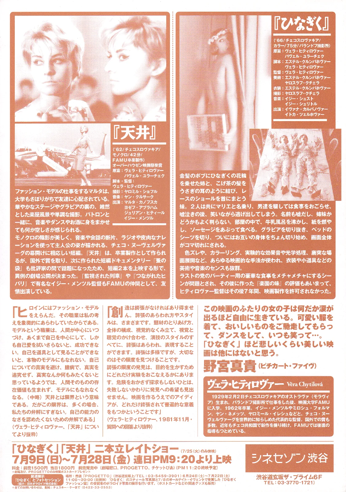 Daisies - Vera Chytilova Original Japan Chirashi B5 Mini Poster/Flyer (2000), изображение 2