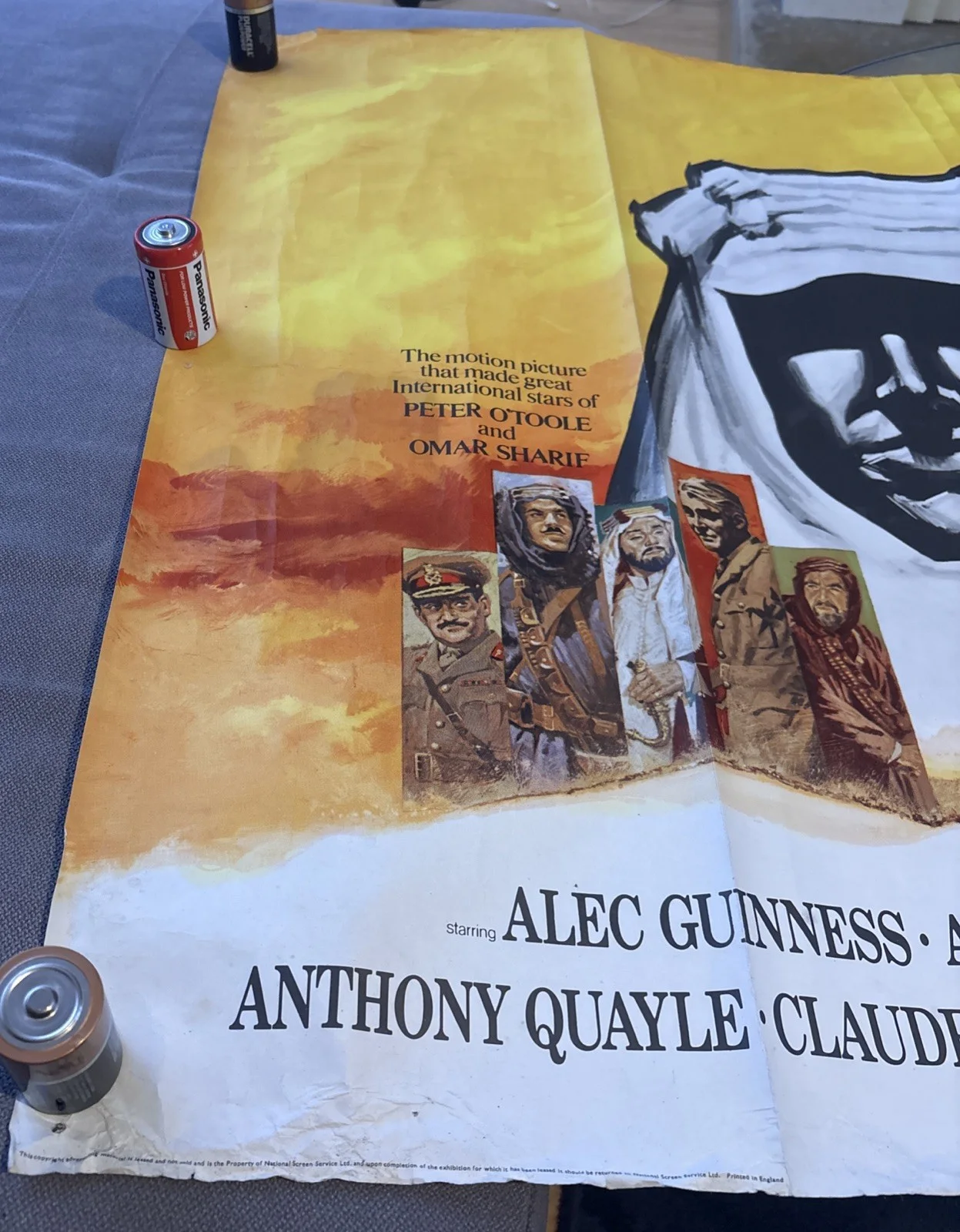 Lawrence Of Arabia 1962 UK Quad 71 RR Rare Movie Film Cinema Poster Peter OToole, изображение 2