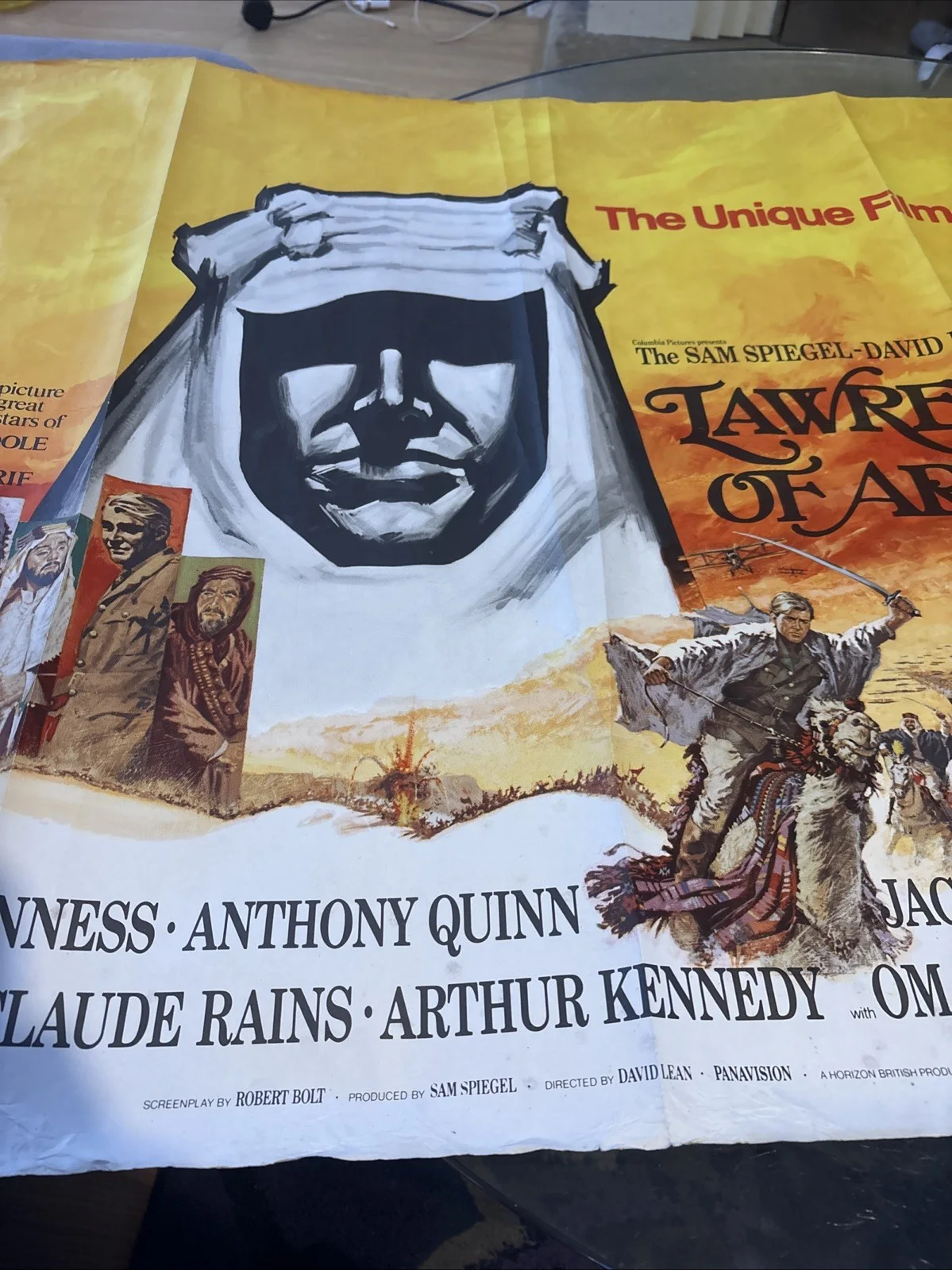 Lawrence Of Arabia 1962 UK Quad 71 RR Rare Movie Film Cinema Poster Peter OToole, изображение 3