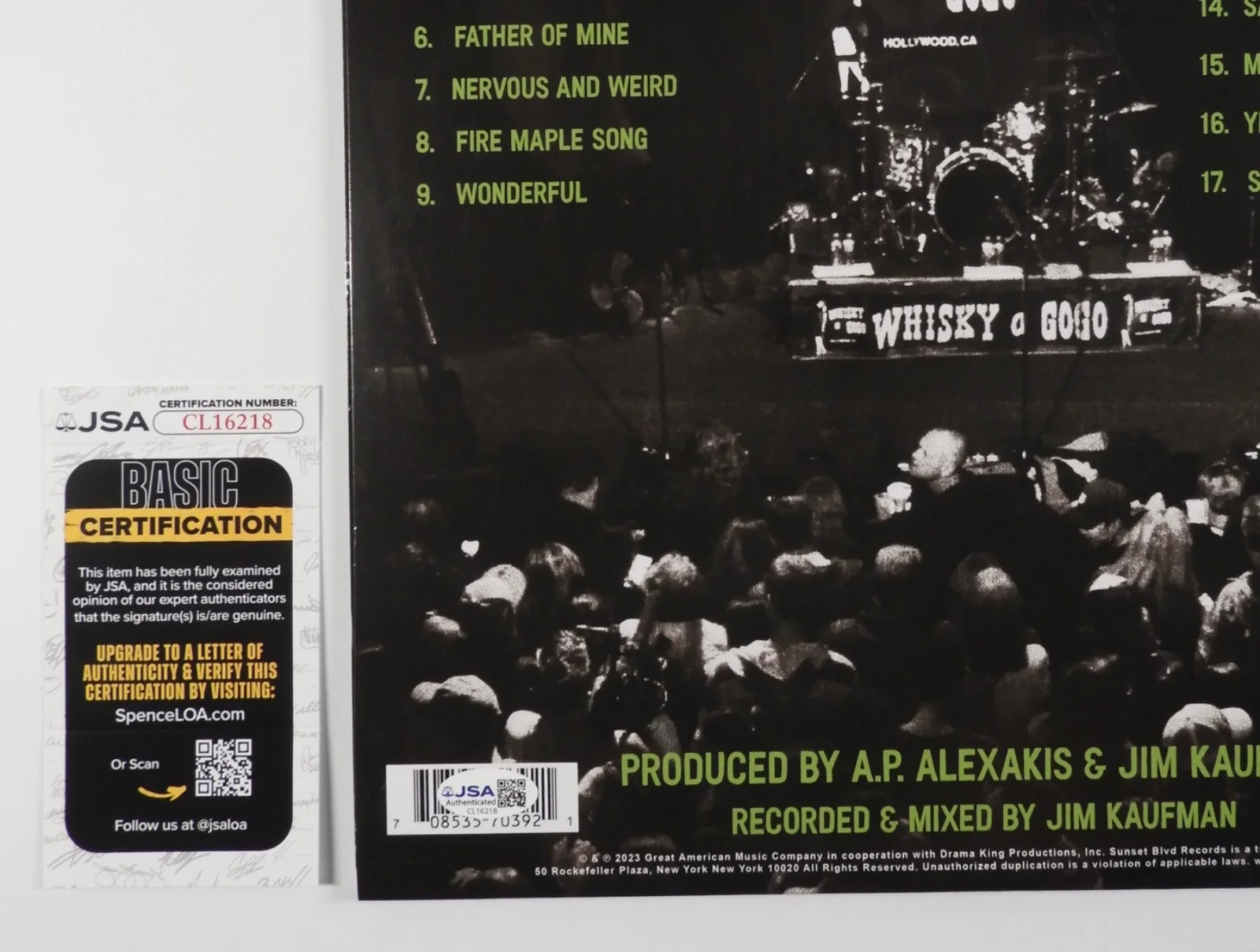 Everclear JSA Signed Autograph Record Album Vinyl Art Alexakis Live, изображение 3
