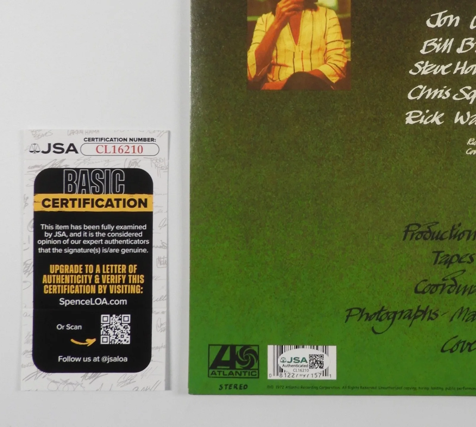Bill Bruford YES JSA Signed Autograph Album Record Vinyl Close To The Edge, изображение 3