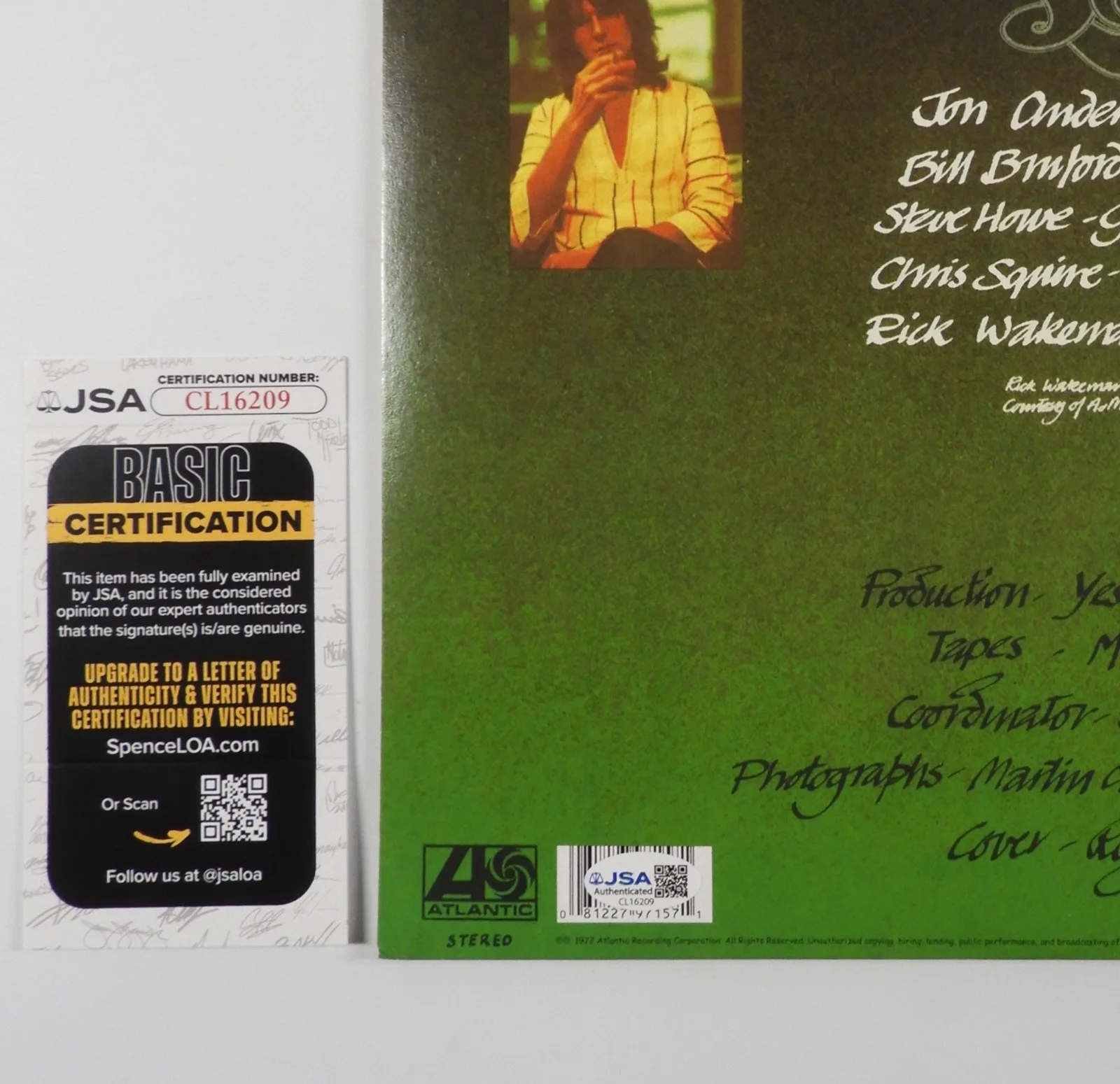 Bill Bruford YES JSA Signed Autograph Album Record Vinyl Close To The Edge, изображение 3