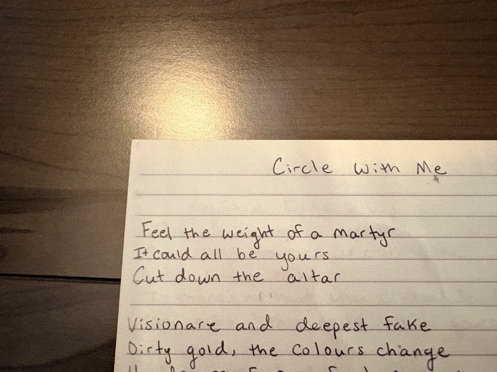 Spiritbox Signed Circle With Me Lyric Sheet Courtney LaPlante Autograph Metal, изображение 4