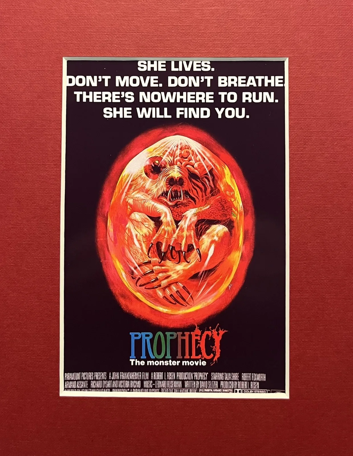 PROPHECY The Monster Movie. 35mm Film Cell Mounted Display, изображение 3