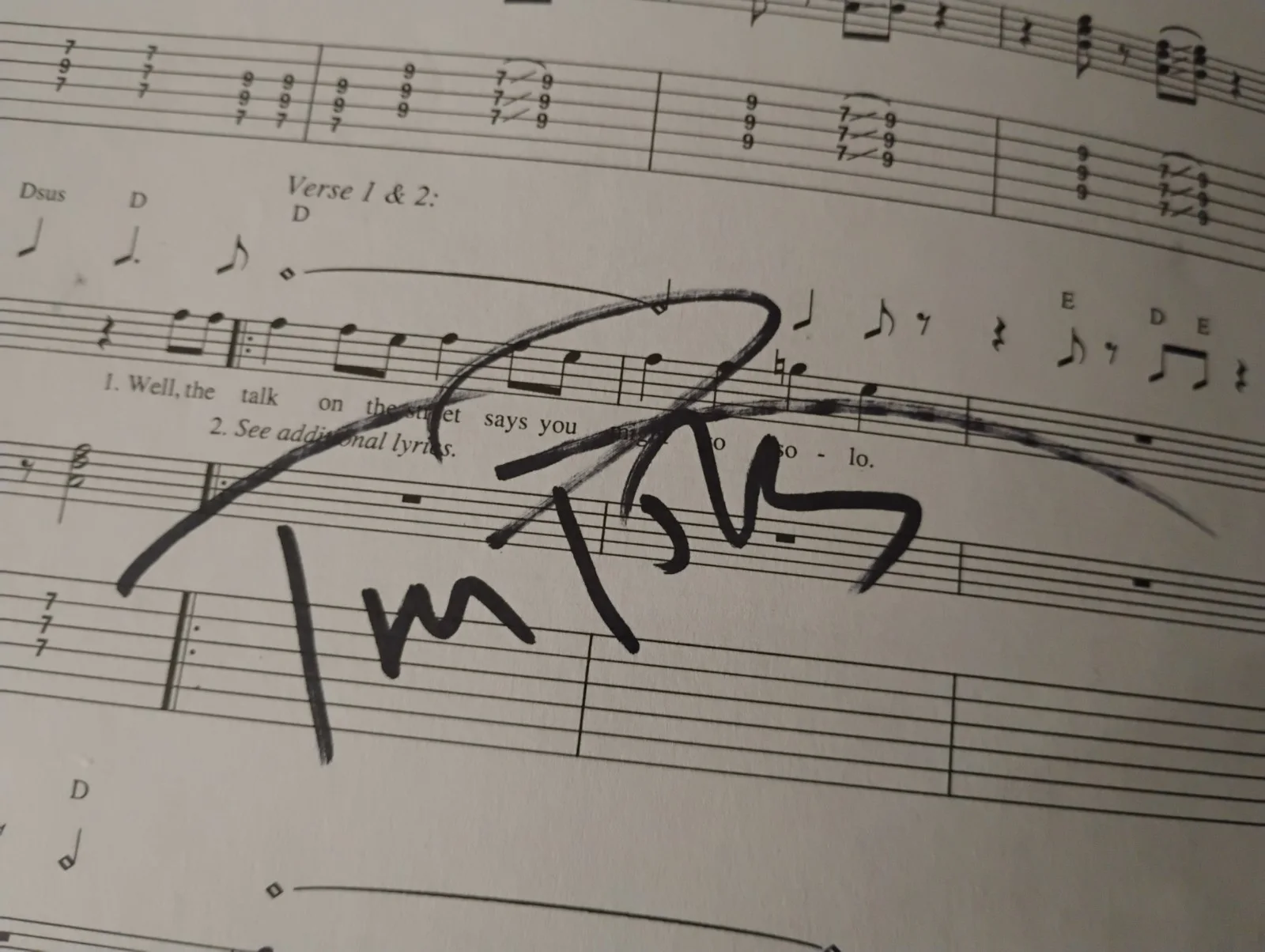 TOM PETTY MIKE CAMPBELL RON BLAIR THURSTON TENCH FERRONE SIGNED 8x12 SHEET MUSIC, изображение 2