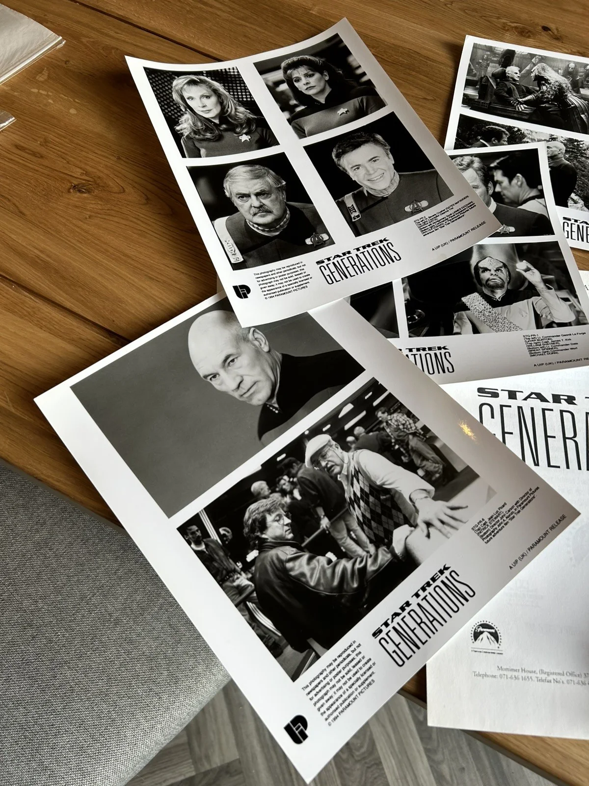 Star Trek - Generations - 1994 original set of 6x glossy press shots and cast, image 3