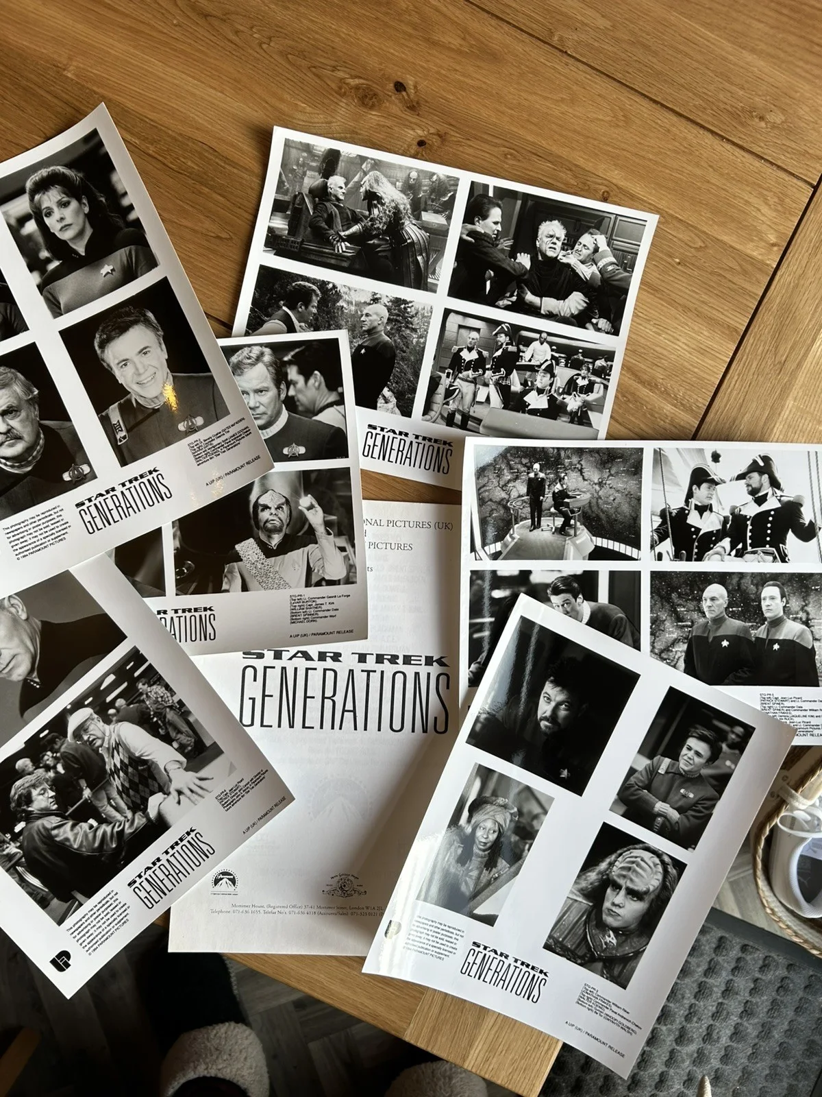 Star Trek - Generations - 1994 original set of 6x glossy press shots and cast, image 4