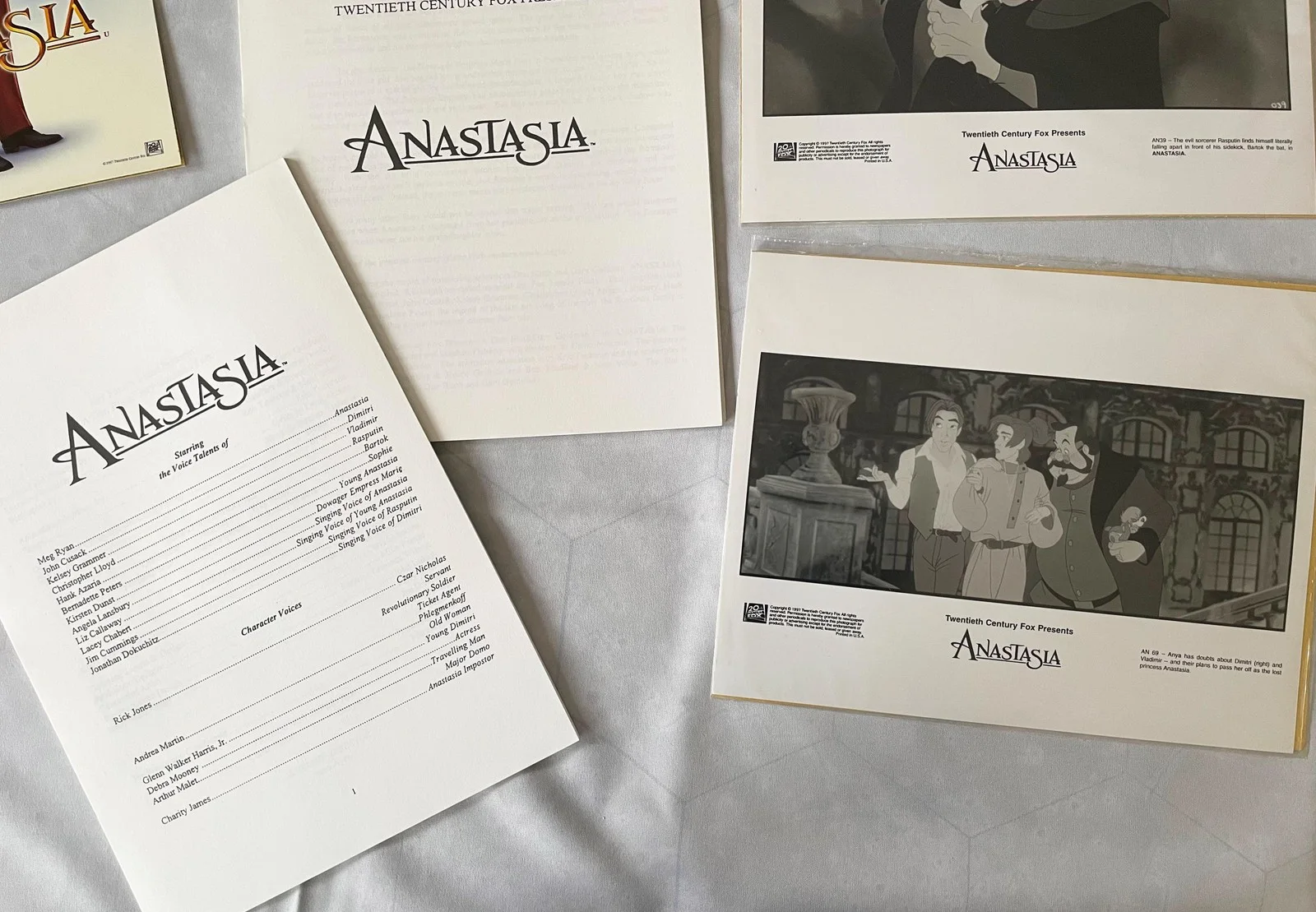 ANASTASIA 1997 Original Press Pack with 4 x Black & White Stills (Free Postage), изображение 4