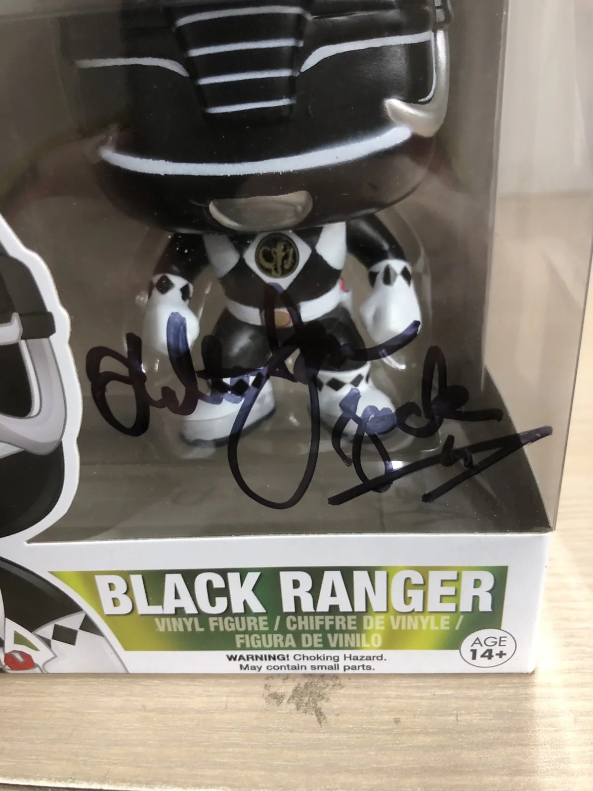 Walter Jones — Black Power Rangers dual signed Funko by Walter Jones Inscribed Zack NO COA Auto, изображение 2