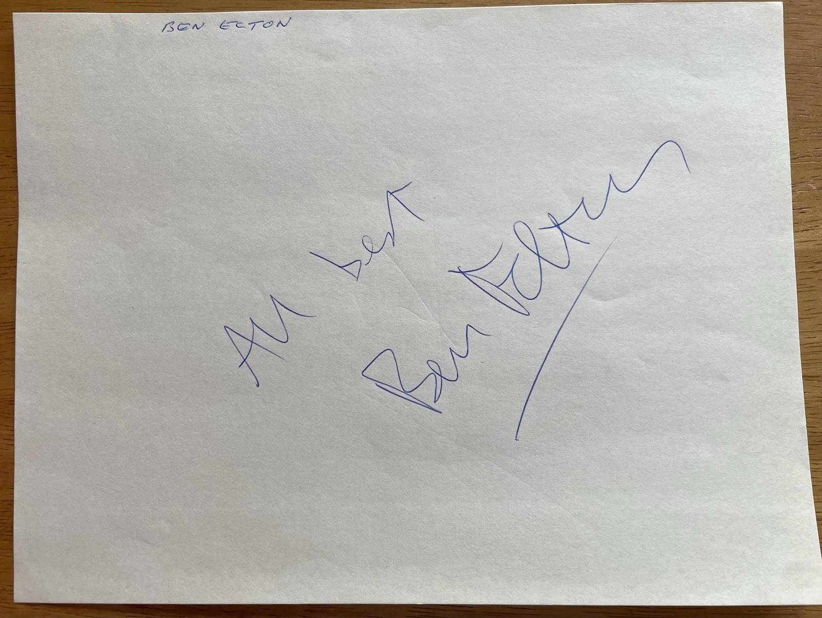 British Comedian and Writer Ben Elton "Mr. Bean" Autograph, image 2