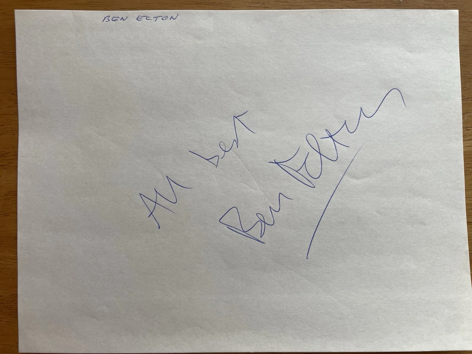 British Comedian and Writer Ben Elton "Mr. Bean" Autograph, image 3