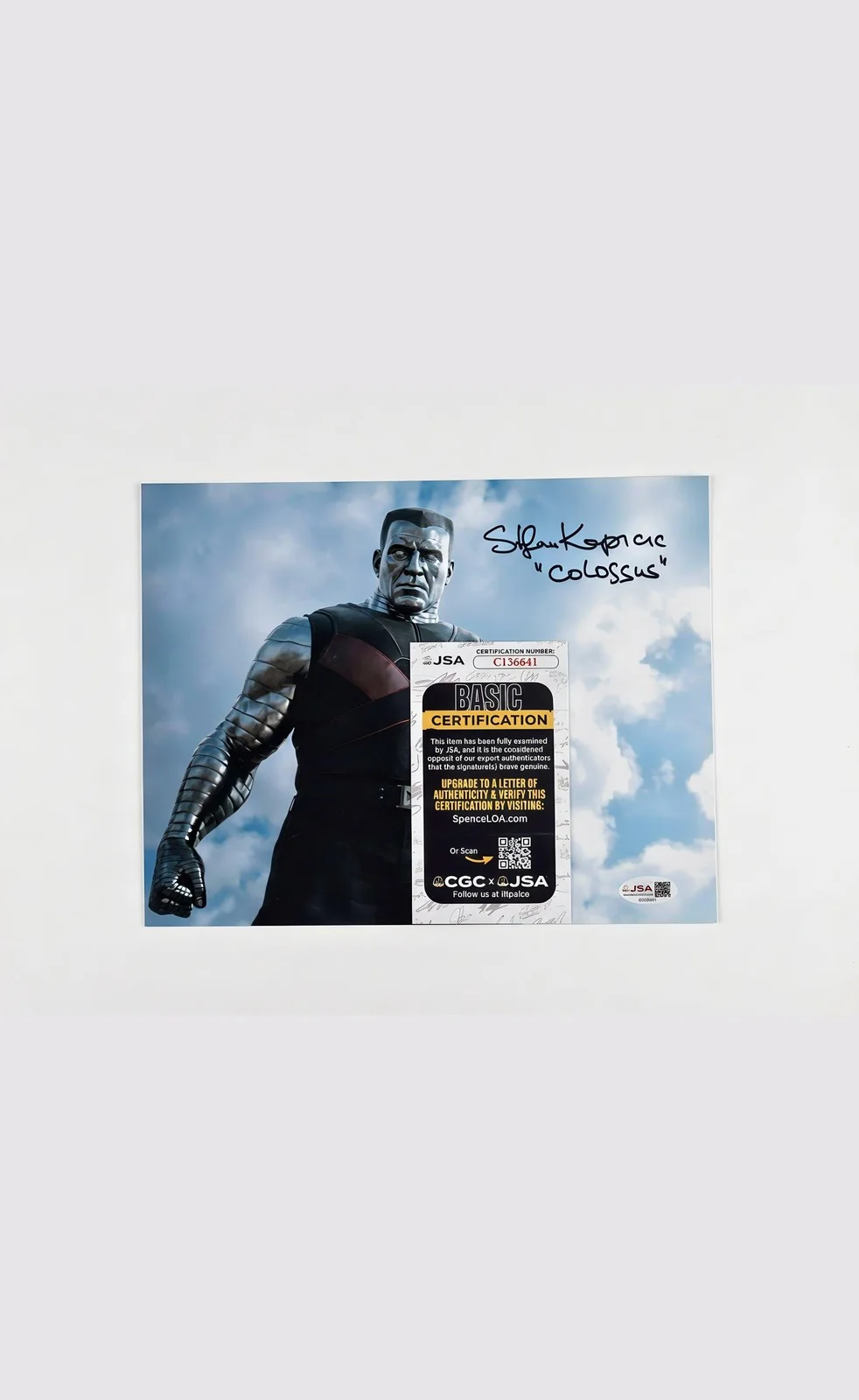 Stefan Kapicic — Stefan Kapicic Autographed Deadpool 8x10 Photo with Colossus Inscription JSA