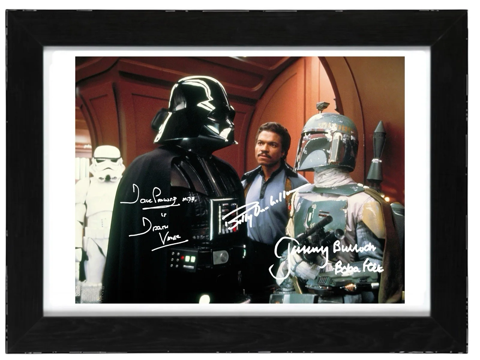 Williams, Prowse And Bulloch Signed Autograph PHOTO Pre Print 6x4/A4/ Framed, изображение 2