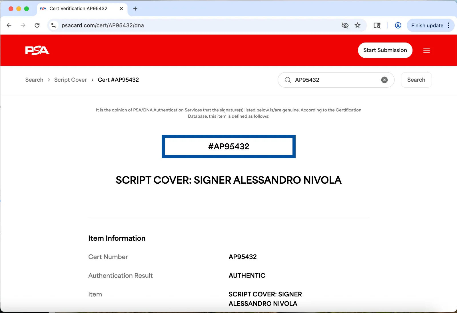 Alessandro Nivola — Alessandro Nivola signed Face/Off script full 126 pages PSA DNA Autograph, image 3