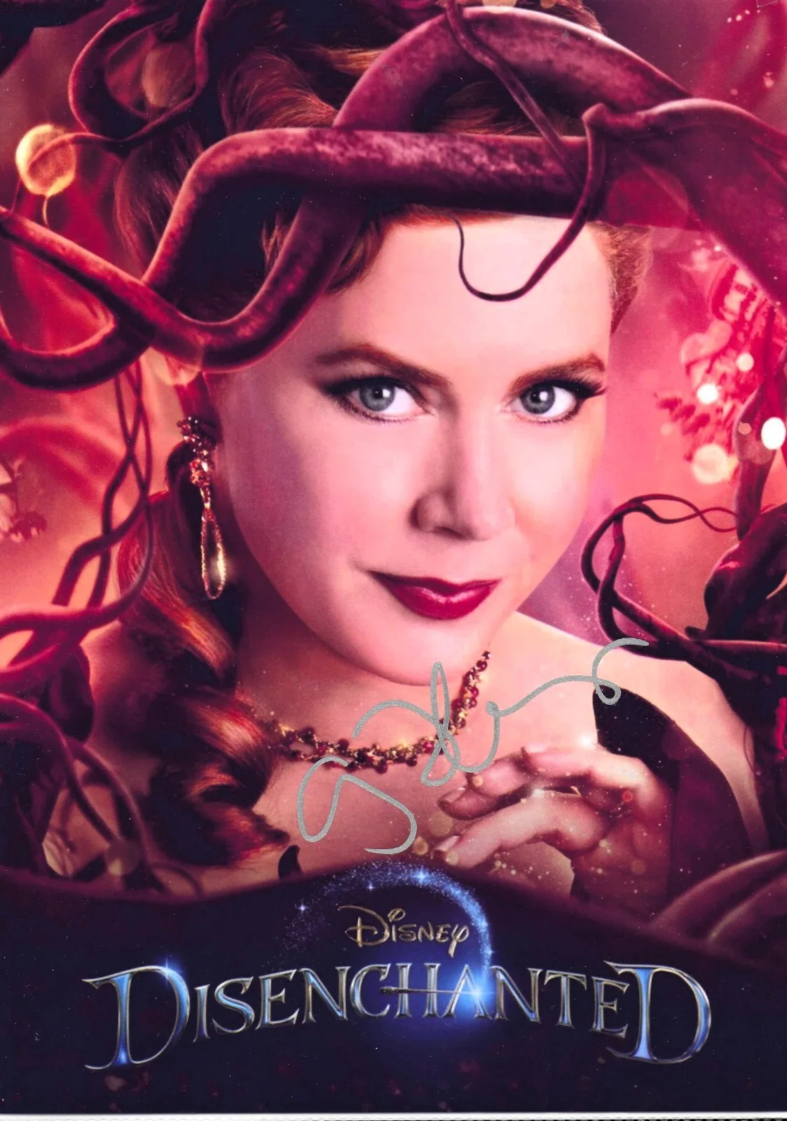 AMY ADAMS — Amy Adams Autographed + COA 8 ¼ x 11 ¾ DISENCHANTED + as LOIS LANE