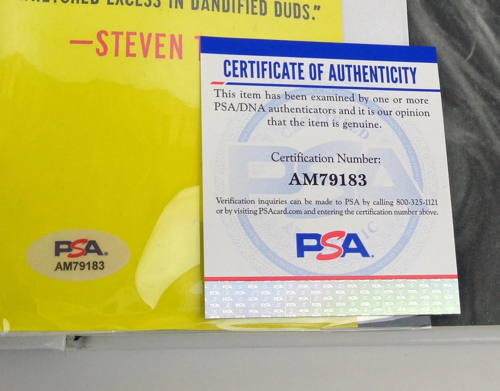 Steven Tyler Aerosmith Signed Autograph Does The Noise Book PSA/DNA COA, image 2