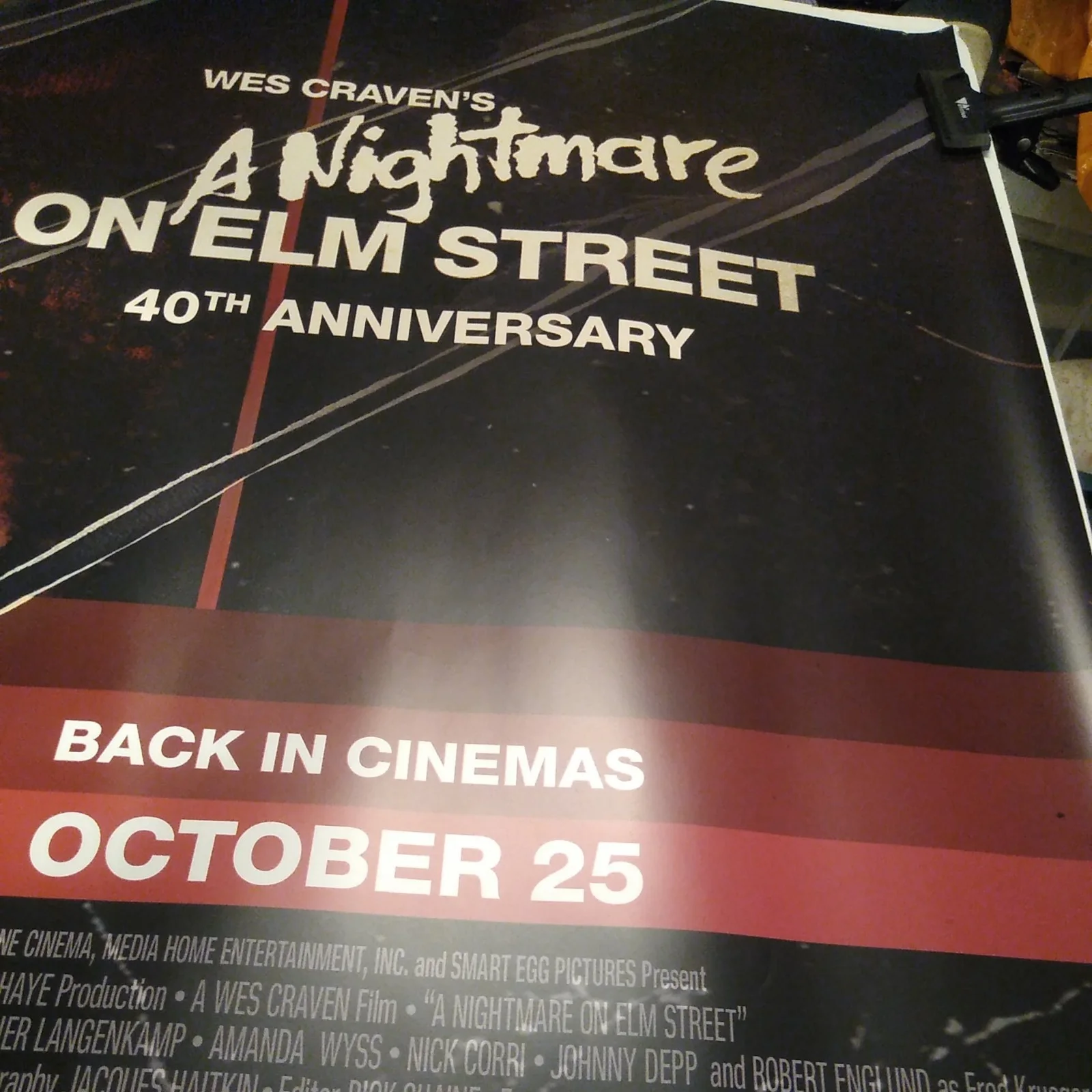 A Nightmare on Elm Street 40th Anniversary Quad Poster Cinema Film 30 x 40, изображение 3