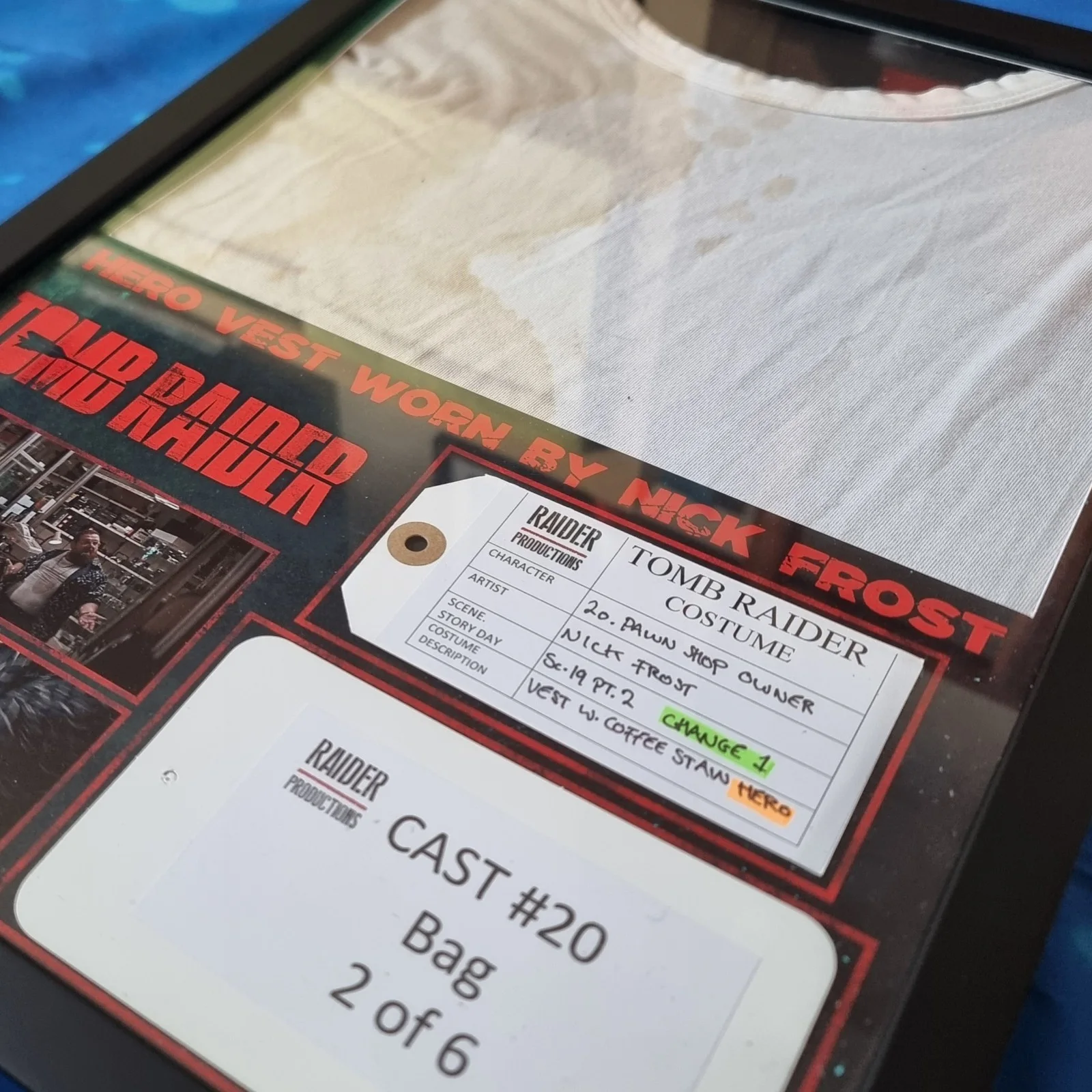 Tomb Raider 2018 Nick Frosts Screen Used Vest and Lara Croft Bandage Piece Props, image 2
