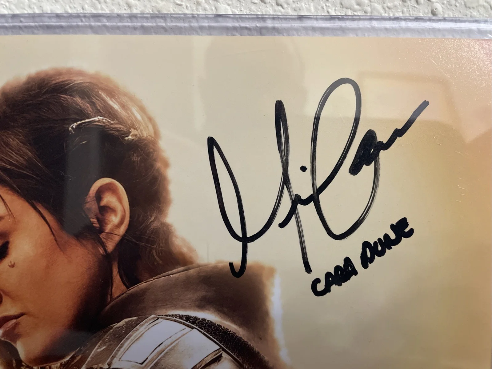 Gina Carano 8x10 The Mandalorian Cara Dune Signed & Character Name W/COA, image 3