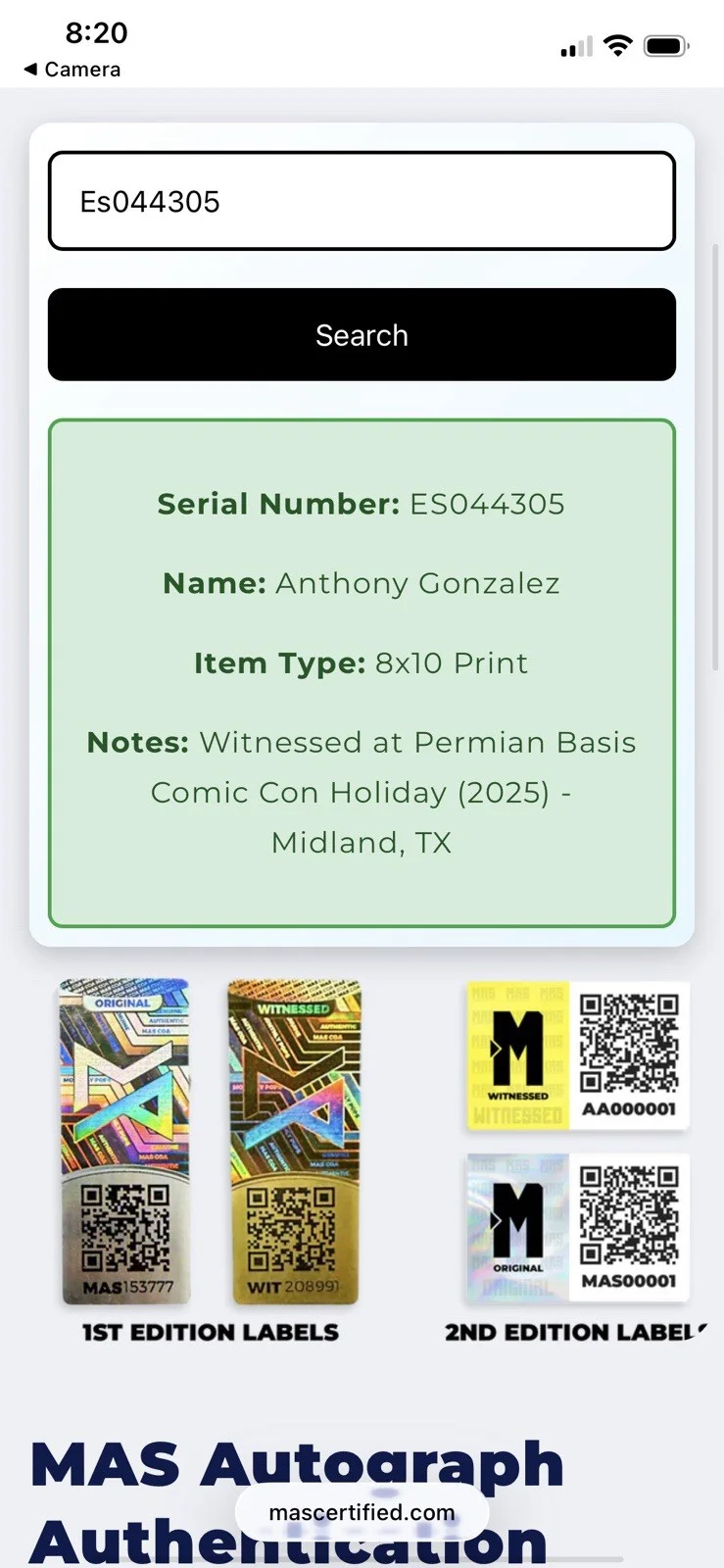 Anthony Gonzalez — Anthony Gonzalez signed "Miguel" 8x10 Photo Disney Pixars CoCo W/COA, изображение 3