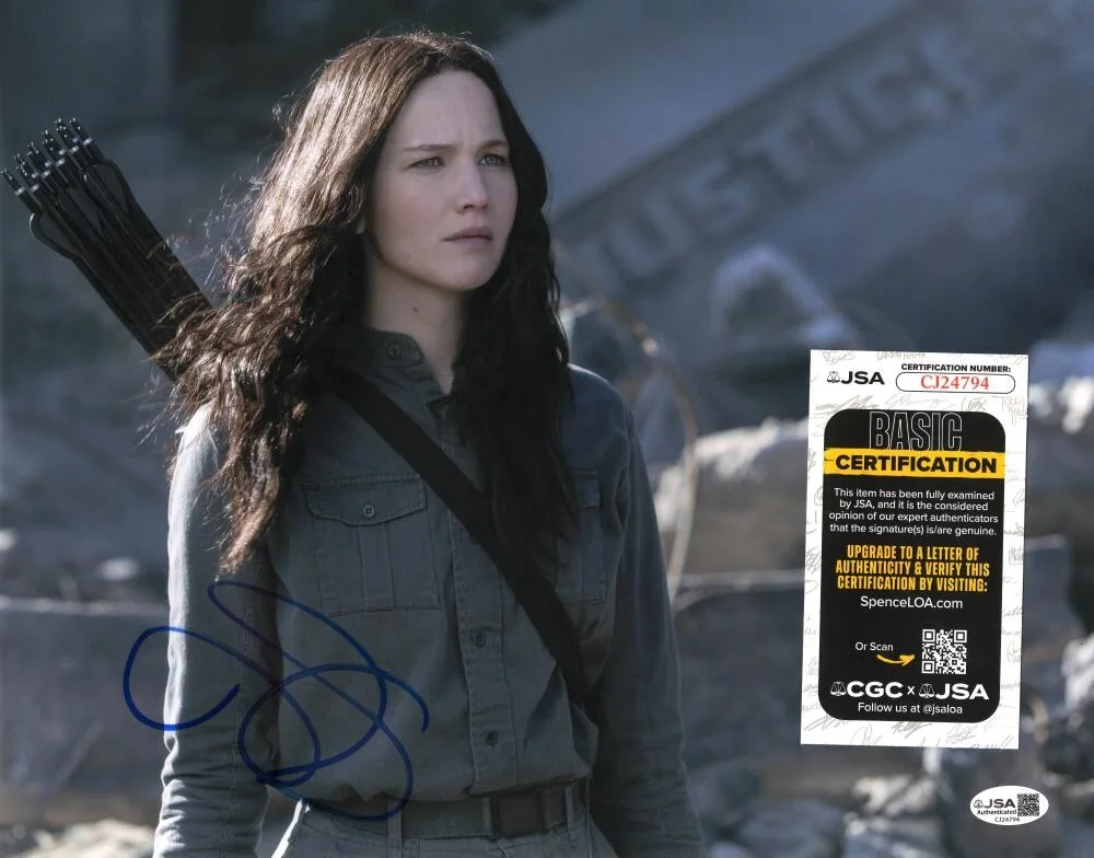 Jennifer Lawrence — Jennifer Lawrence Signed Autograph 11x14 Photo - Katniss Everdeen w/ JSA COA, изображение 2