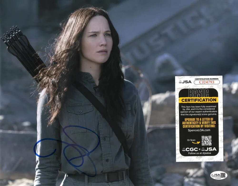 Jennifer Lawrence — Jennifer Lawrence Signed Autograph 11x14 Photo Katniss The Hunger Games JSA COA, изображение 2