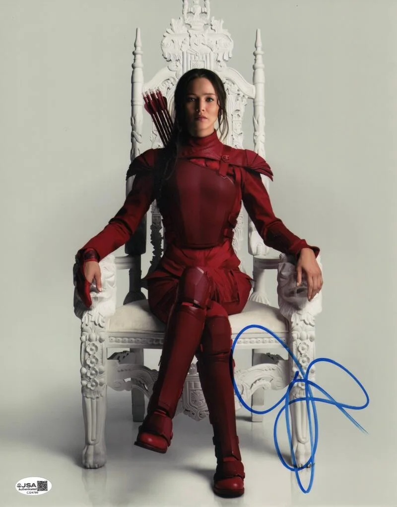 Jennifer Lawrence — Jennifer Lawrence Signed Autograph 11x14 Photo Katniss Everdeen Hunger Games JSA
