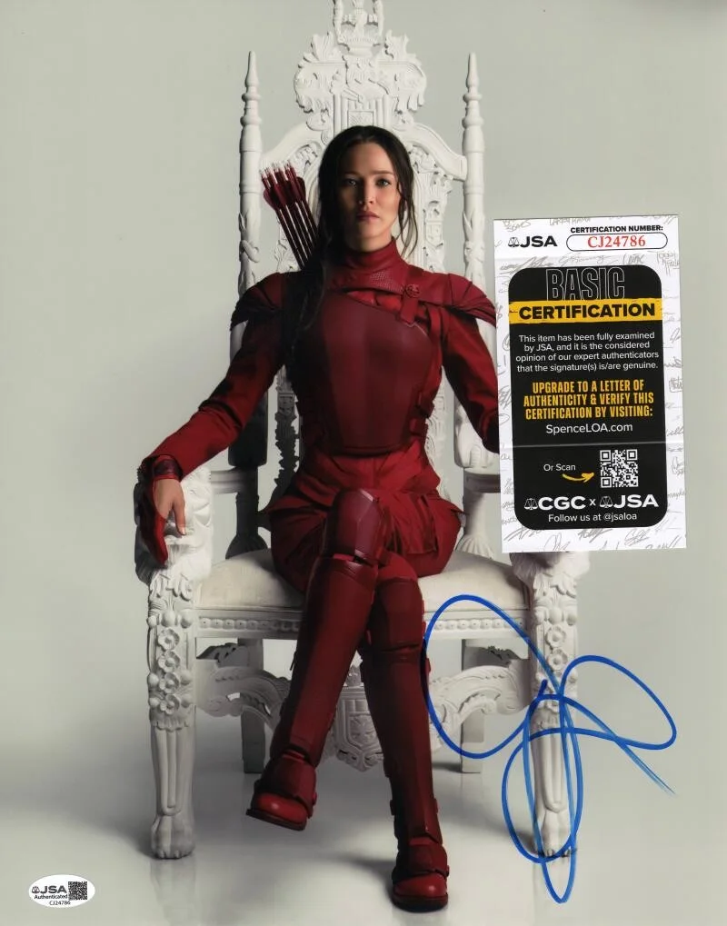 Jennifer Lawrence — Jennifer Lawrence Signed Autograph 11x14 Photo Katniss Everdeen Hunger Games JSA, image 2