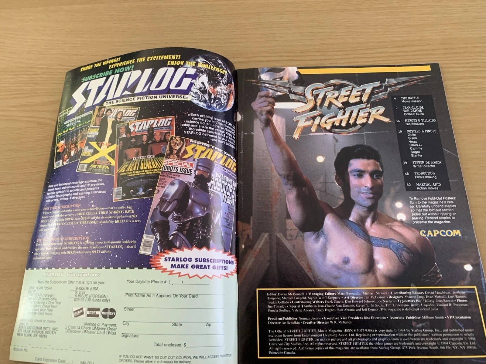 Street Fighter Official Movie Magazine Vintage 1994 Van Damme With Poster VGC, изображение 2