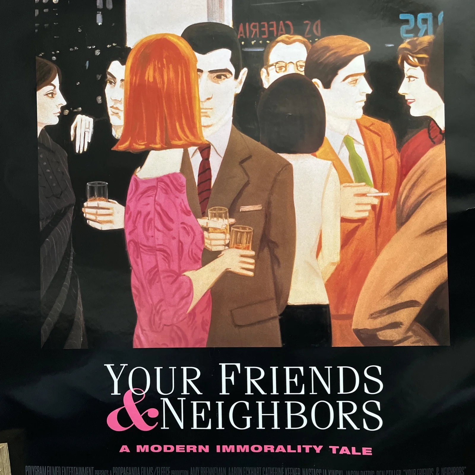 1998 Your Friends & Neighbors Original Movie House Full Sheet Poster, изображение 3