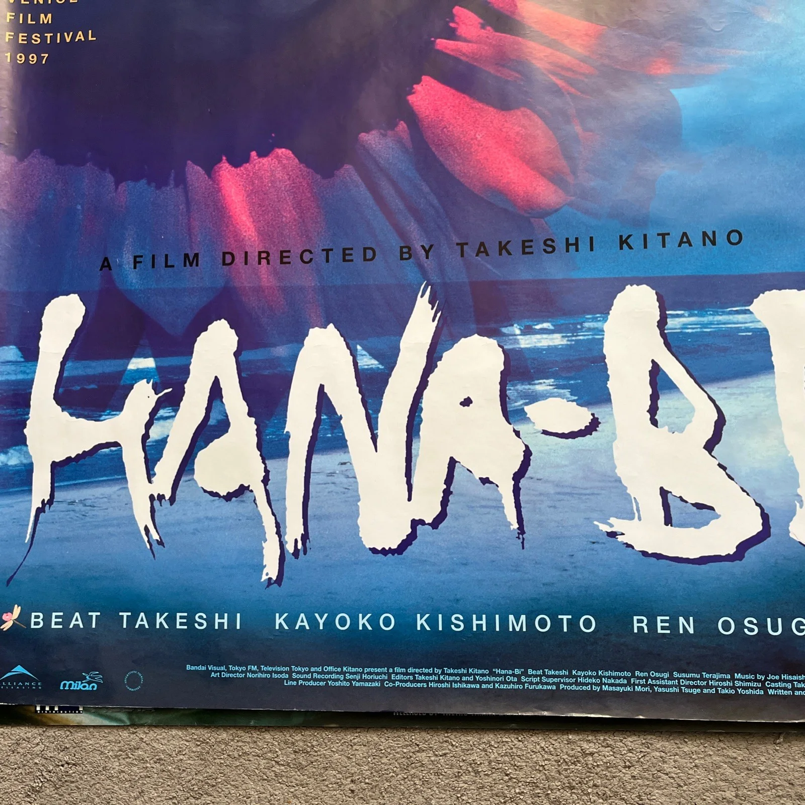 Rare hard to find , Hana-Bi 1997 British Quad Poster, image 3