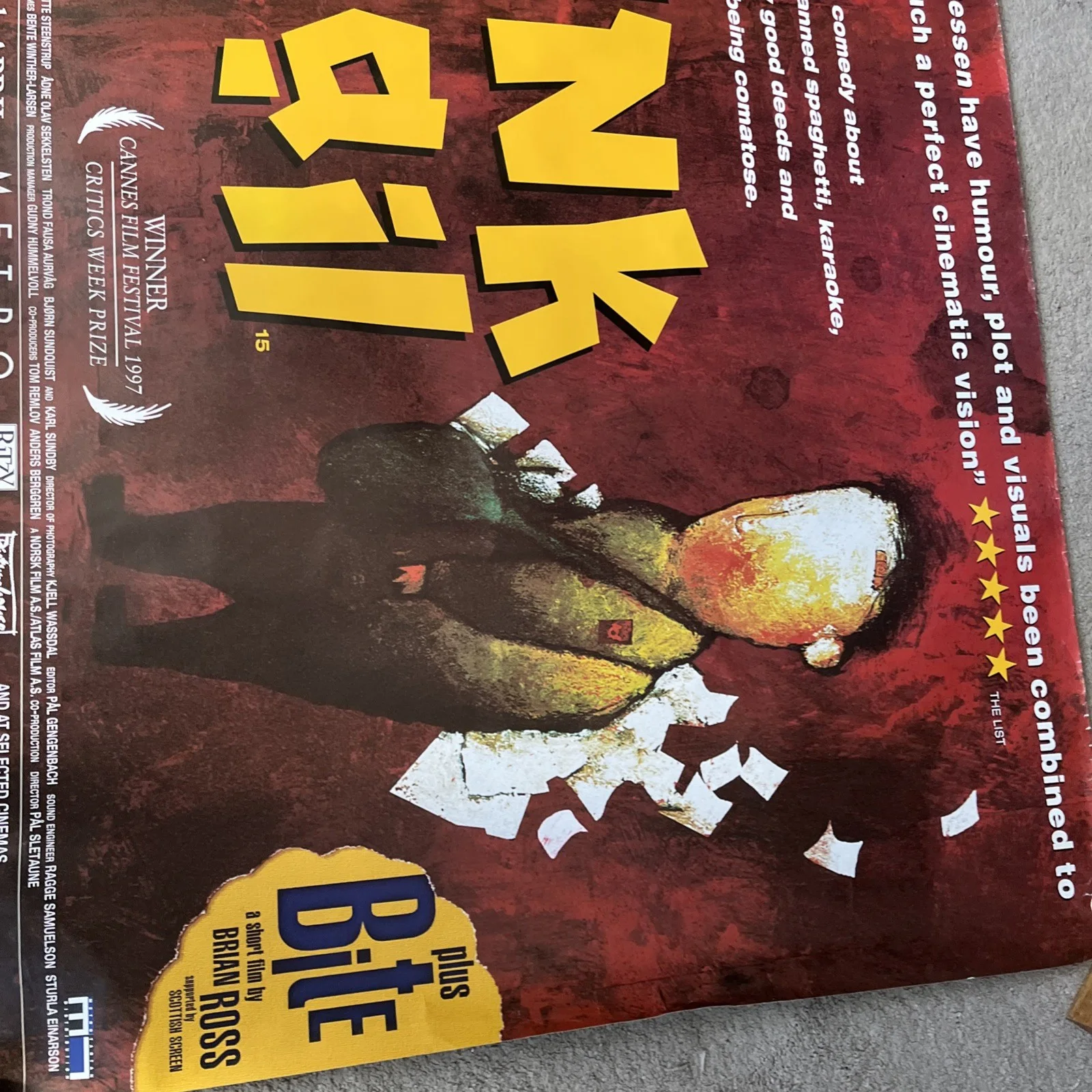 Rare , hard to find. Junk Mail UK Quad Original Film Poster ., изображение 3