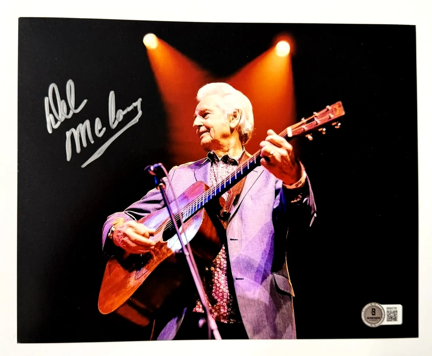 Del McCoury Signed 8x10 Photo Beckett BAS COA BR93735 Bluegrass Autograph, изображение 2
