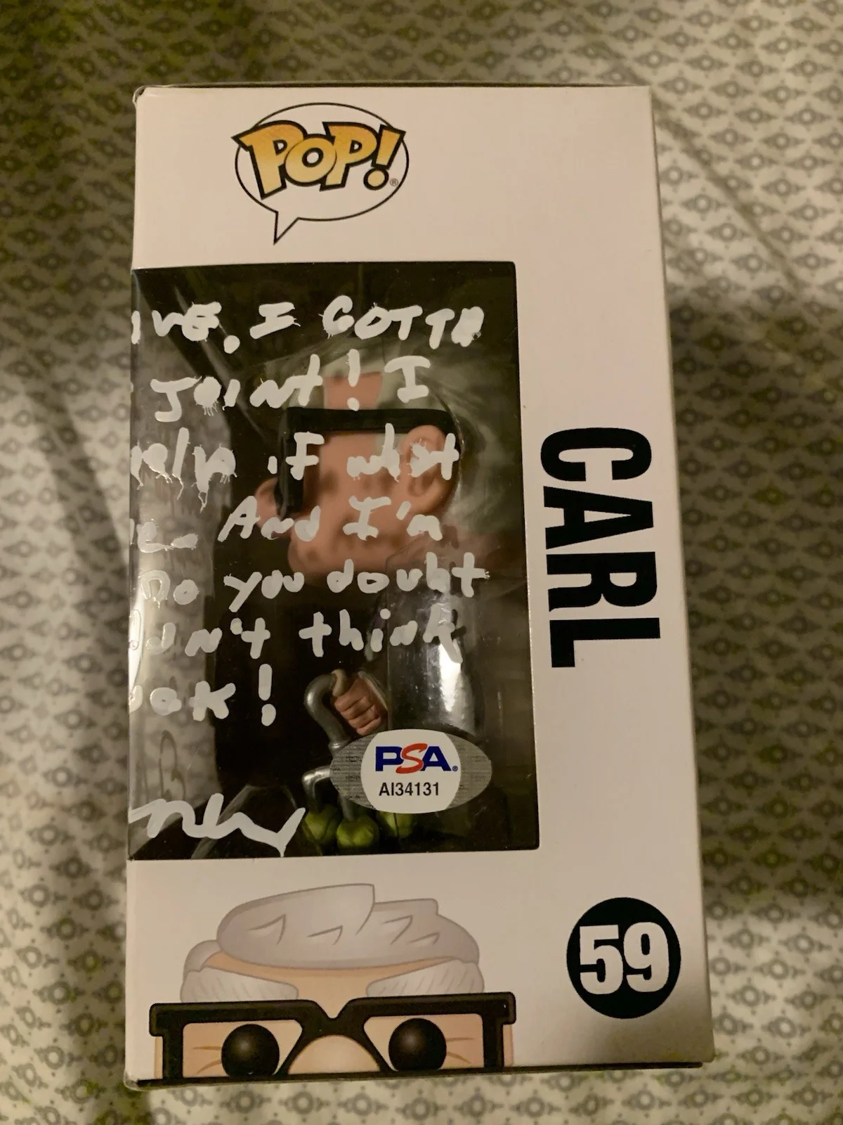 Ed Asner Signed Funko Pop Carl Auto Psa/dna Coa Up, image 3