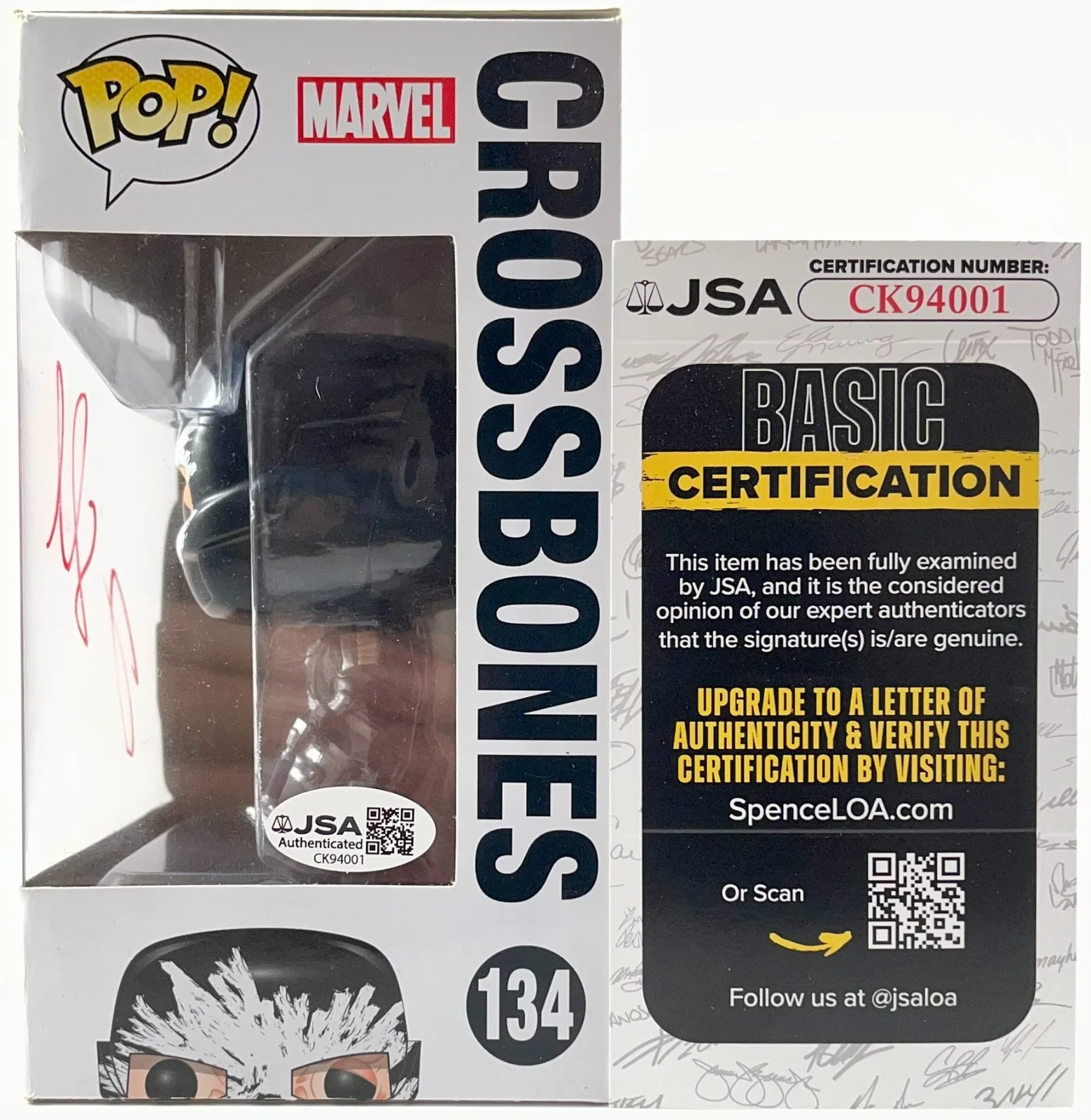Frank Grillo — Frank Grillo Signed Marvel Civil War Crossbones Funko POP! Vinyl 134 MCU JSA COA, image 3