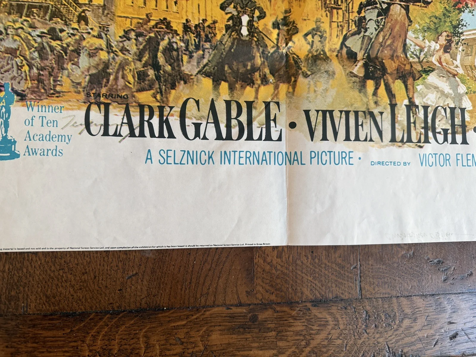VIVIEN LEIGH - CLARK GABLE/VIVIEN LEIGH UK Quad Poster GONE WITH THE WIND, image 3