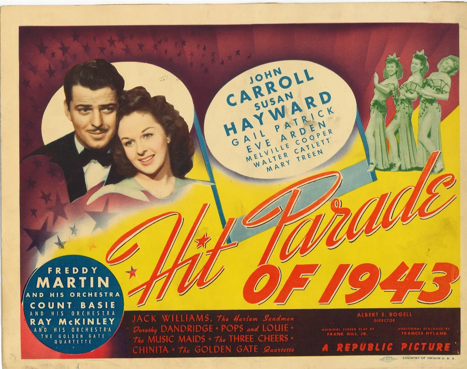 Hit Parade of 1943 2x ORIGINAL US Lobby Cards Susan Hayward Count Basie, изображение 2