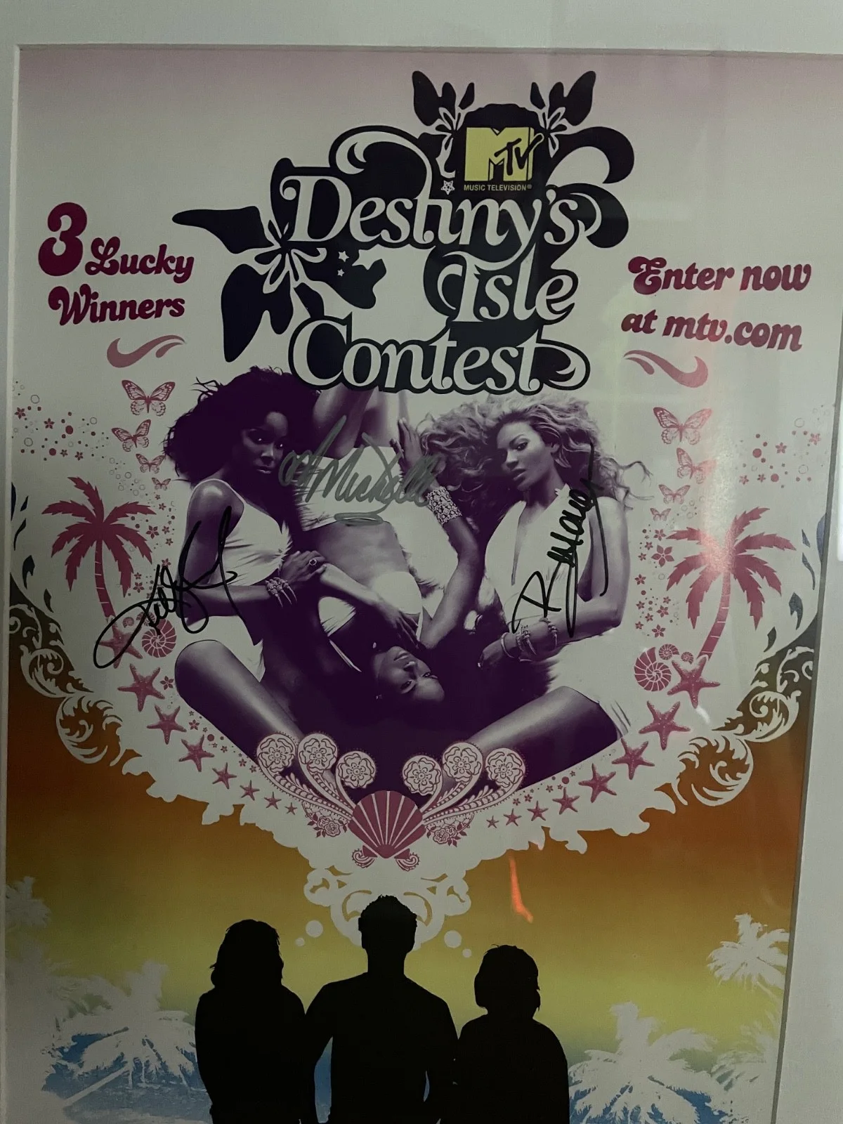 Destiny's Child All 3 Signed MTV Destiny Isle Contest 2005 from LIFEbeat auction, изображение 3